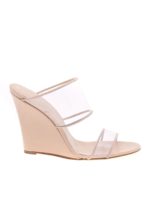 Zeppe rosa con dettagli trasparenti