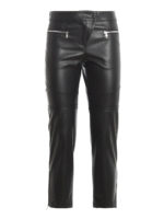 Pantaloni crop in ecopelle
