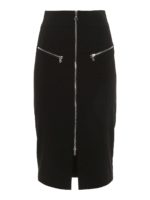 Gonna a matita in crepe con zip