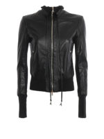 Giacca in vera pelle e jersey