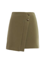 Minigonna a portafoglio con logo sul retro