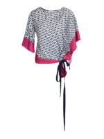 Blusa in raso con stampa di catene