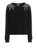 Felpa con paillettes e perline