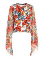 T-shirt con maniche in chiffon