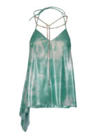 Top in raso drappeggiato