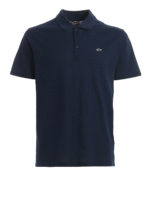 Polo in piquet con logo squalo sul petto