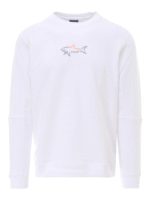 Felpa in cotone con stampa squalo