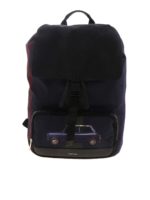 Zaino blu con stampa Mini Stripe