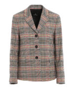 Blazer a quadri multicolore