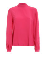 Blusa in crepe con fiocco