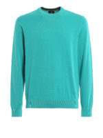 Pullover in cotone con interno collo a righe