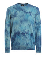 Pullover girocollo in cotone effetto slavato