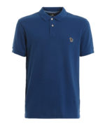 Polo in pique con patch logo