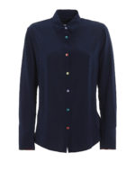 Camicia in seta con bottoni multicolore