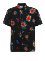 Camicia con stampa fiori stilizzati