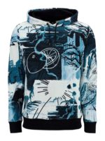 Felpa in cotone con stampa horror