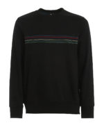 Felpa con banda a righe