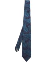 Cravatta blu con fiori