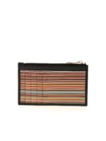 Portafoglio nero con stampa logo