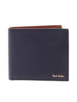 Portafoglio in pelle blu e verde