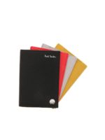 Portacarte nero con dettagli multicolor