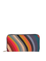 Portafoglio a righe multicolor