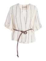 Giacca beige con cintura