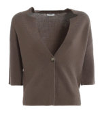 Cardigan a maniche corte in cotone