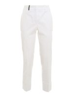 Pantalone con dettaglio in pelle