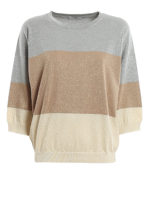Maglia a bande colorate in lurex