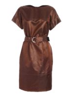 Abito marrone con fusciacca