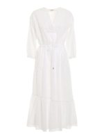 Abito in cotone con scollo a V