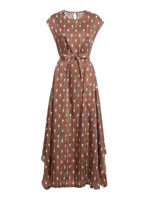 Abito smanicato in raso