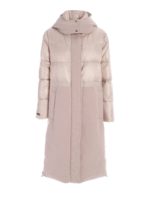 Piumino inserti in lana beige