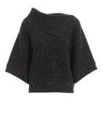 Pullover in lana e lurex con maniche ampie