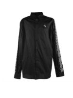 Camicia nera con bande logate sulle maniche