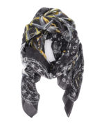 Sciarpa in misto seta stampa teschio
