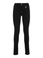 Jeggings con bottone skull