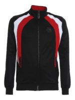 Felpa in cotone con inserti a contrasto