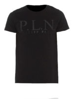 T-shirt nera PLN in cotone
