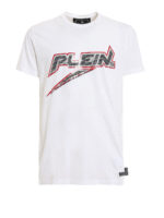 T-shirt Platinum Cut Round Neck Space bianca