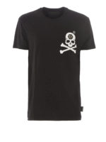 T-shirt con nera stampa Skull