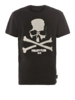T-shirt in cotone Skull Strass