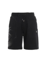 Shorts sportivi con stampa teschio
