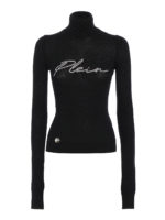 Dolcevita con scritta in strass