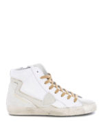 Sneakers Paris High con profili oro