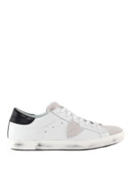 Sneaker basse Paris in pelle bianca