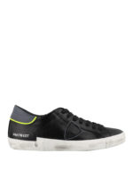 Sneaker basse nere Paris in pelle