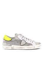 Sneakers Paris X con talloncino fluo