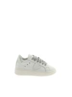 Sneakers bianche con dettaglio rettile argent